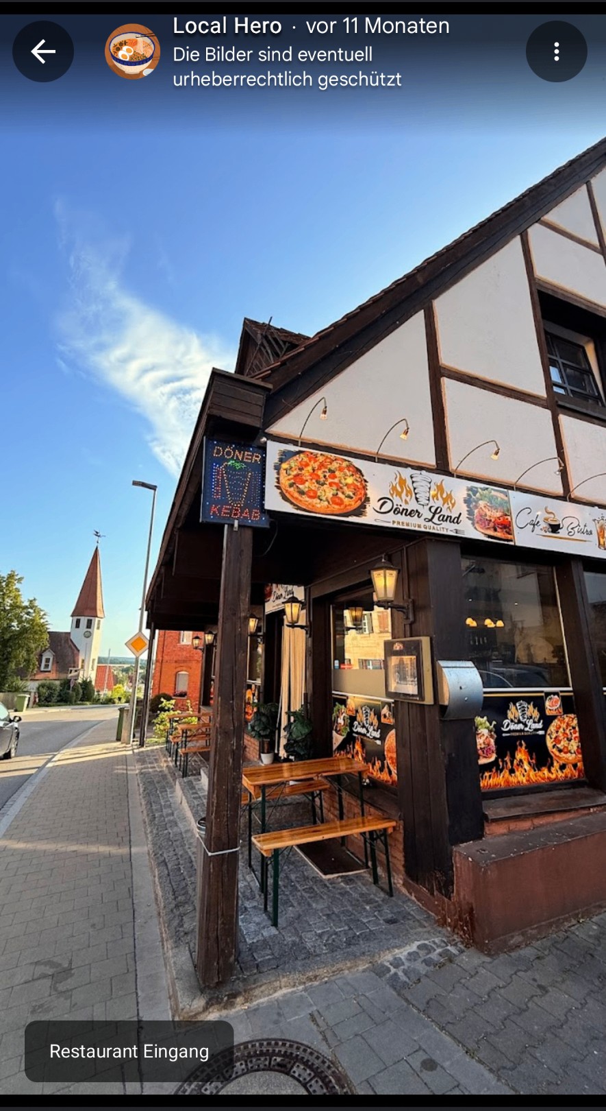 Döner Land Abenberg — Fachwerkhaus, Außenansicht